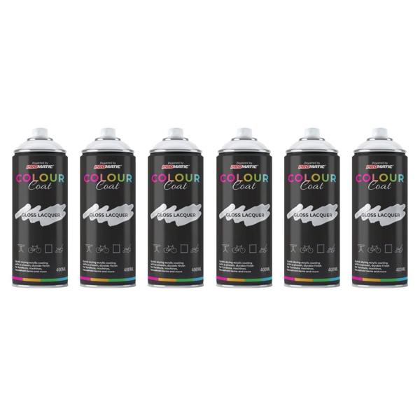 Colour Coat 6X Clear Coat Clear Gloss Spray Paint 400ml