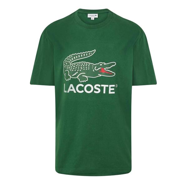 Lacoste Mens Crocodile Print Regular T-Shirt - Green - 