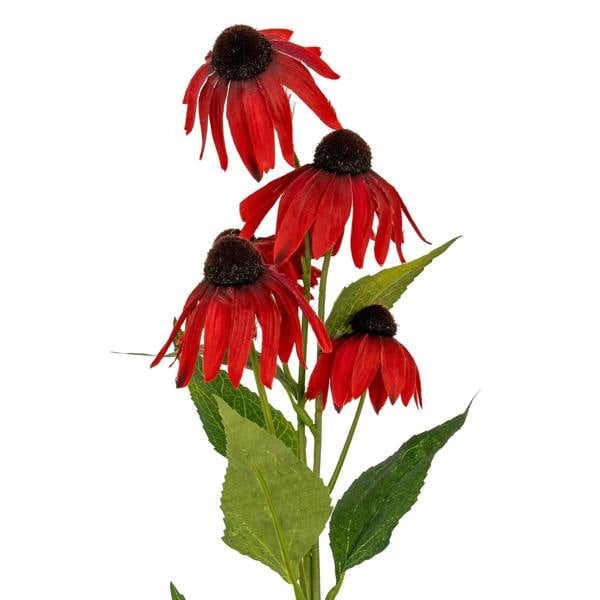 Hill Interiors Echinacea Artificial Flower Spray - Red - 