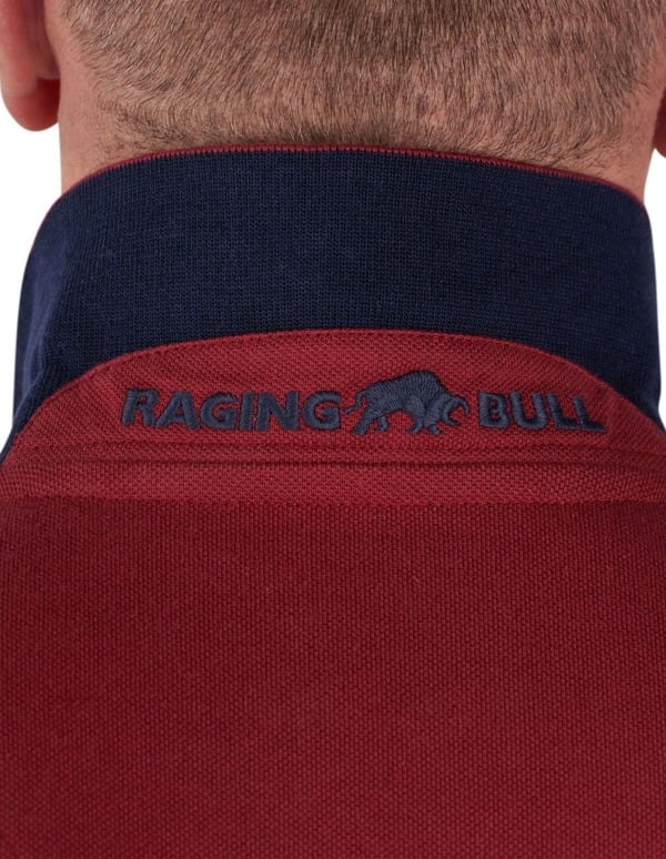 Raging Bull Mens Classic Organic Polo Shirt - Claret