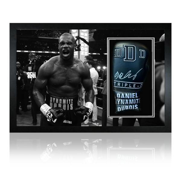 Daniel Dubois Signed Black Glove Iconic Frame