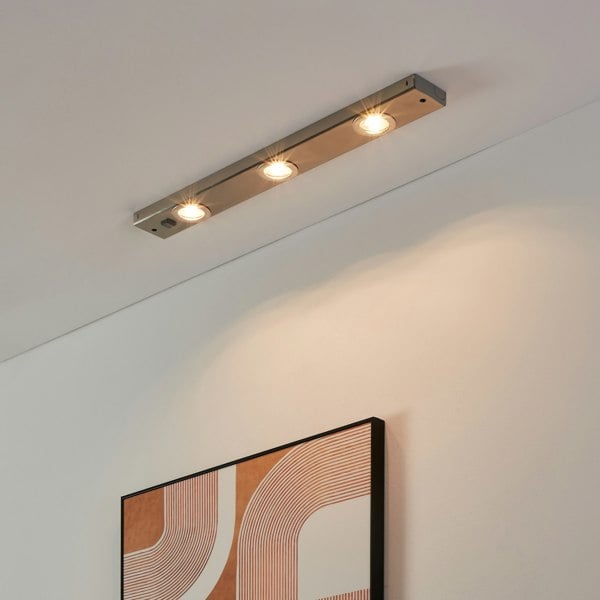 EGLO Kob LED Satin Nickel Under Cabinet Light, (L) 60cm