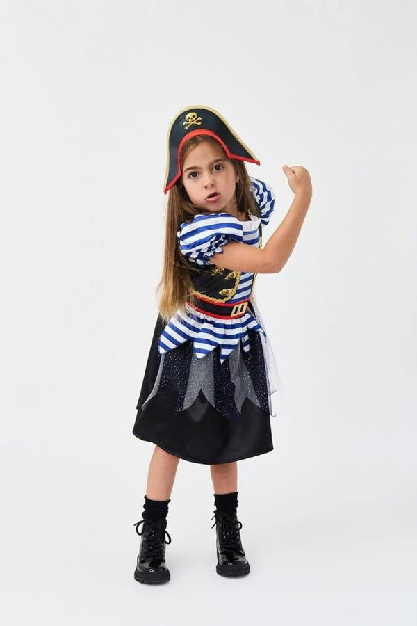 Vanilla Underground Blues Group Girls Multicoloured Pirate 3 Piece Costume