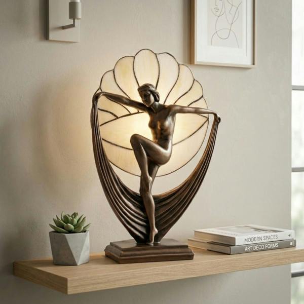 Garden Greatness Juliana Nouveau Bronze Dancer Figurine Lamp