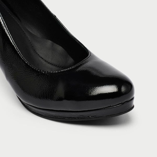 Calla Sophia Shoes - Black Shine Leather