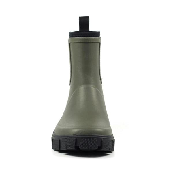 Front view of Lazy Dogz Lake ankle welly, great for slipping on before heading out to feed livestock