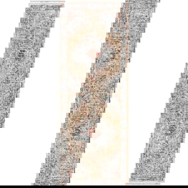 Short Pile Rug Strozzi Oriental Bordered Design