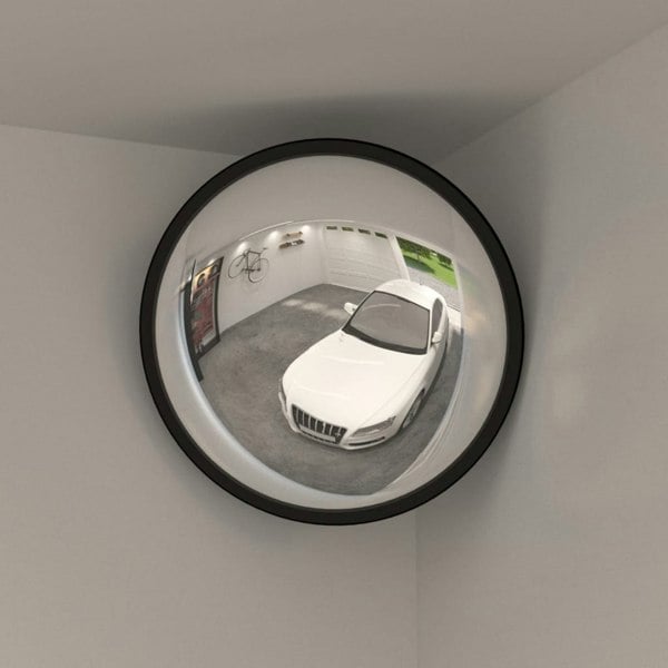 Berkfield Indoor Convex Traffic Mirror Black Ì÷40 cm Acrylic