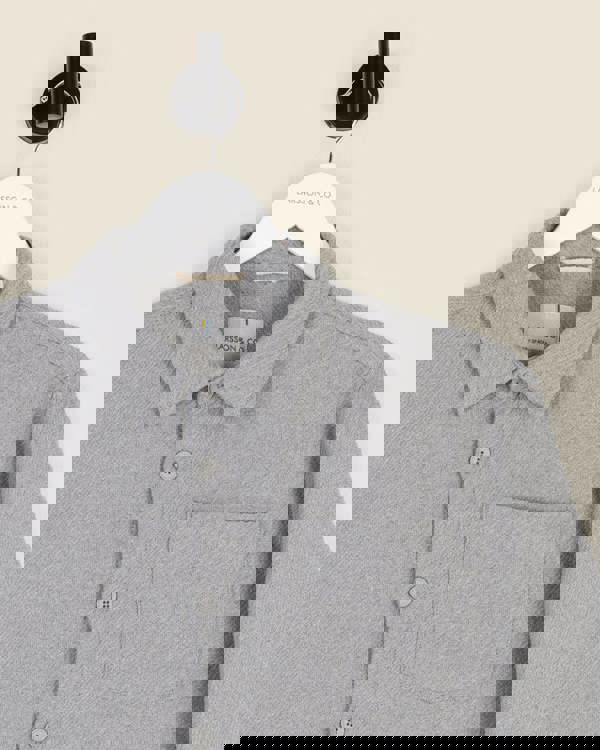 Larsson & Co Grey Twill Textured Overshirt