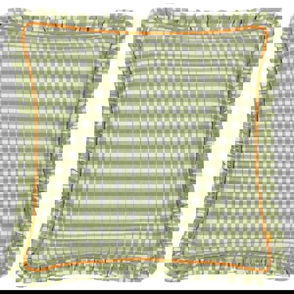 Furn Maude Reversible Gingham Cushion Cover - Sage