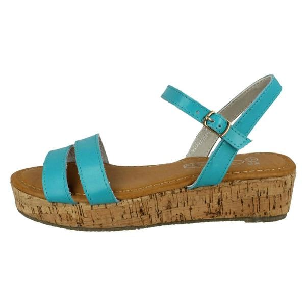 Spot On Ladies Spot On Cork Flatform Sandal