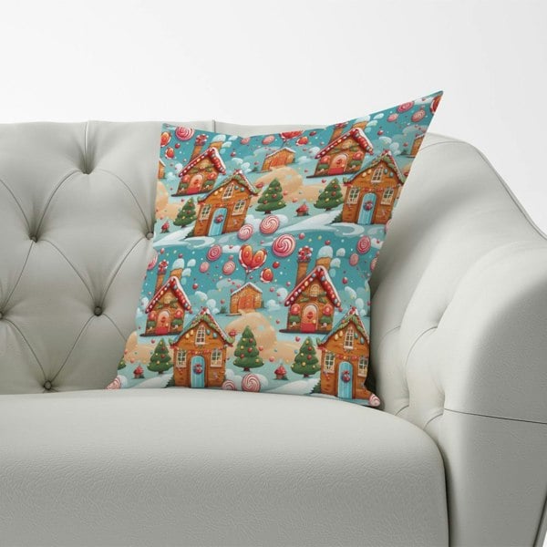 Warren Reed Christmas Gingerbread House Cushions