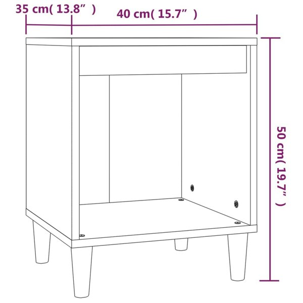 Berkfield Bedside Cabinet High Gloss White 40x35x50 cm Engineered Wood
