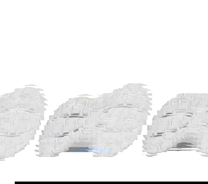 Skechers Summer Blush Womens Slip On Casual Sports Walking Trainers, white sole with textured pattern for grip and comfort.