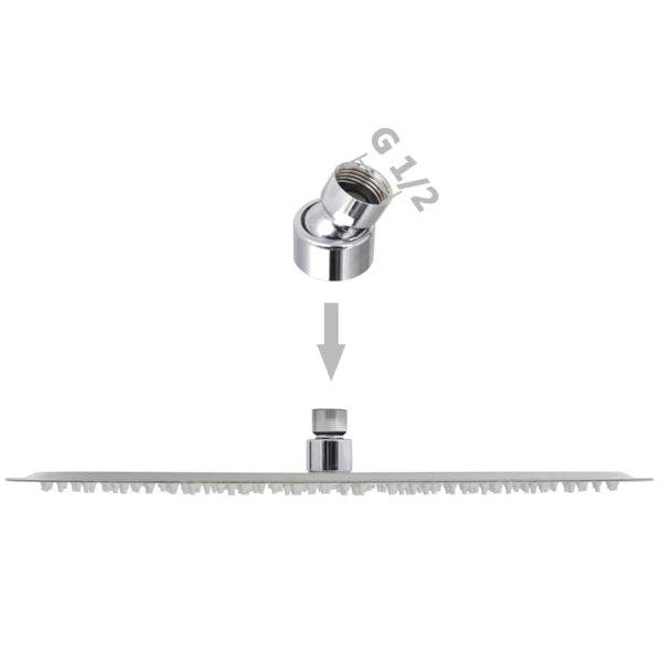 Berkfield Rain Shower Head 2 pcs Stainless Steel �_�”�_ 40 cm