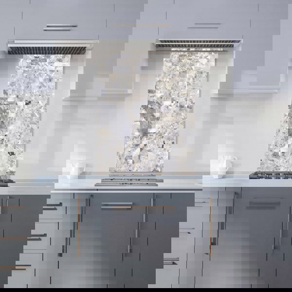 Warren Reed - Designer Silver Quartz Effect Kitchen Splashback