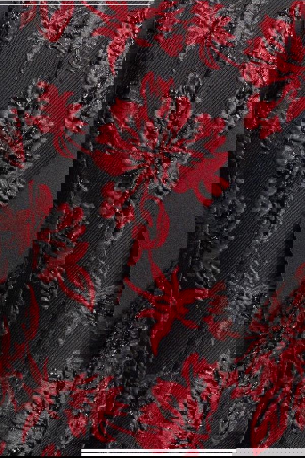 Jacquard Multiway Removable Strap Corset - Black T261