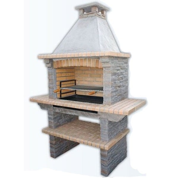 Callow Large Mediterrani Grey Slate Masonry BBQ - Charcoal (421D)