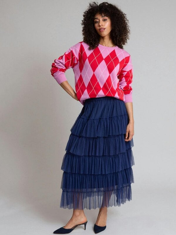 Kite Womens Organic Argyle Piddletrenthide Knit Jumper