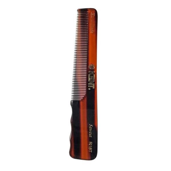 Kent Comb (R 18T) Handmade 138mm Pocket Comb with Thumb Grip for Fine Hair