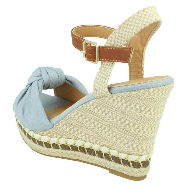 Spot On Ladies Spot On Knotted Vamp Wedges F12016