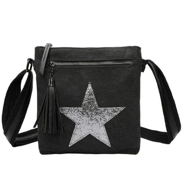 Love EMVY Metallic Star Canvas Crossbody Bag