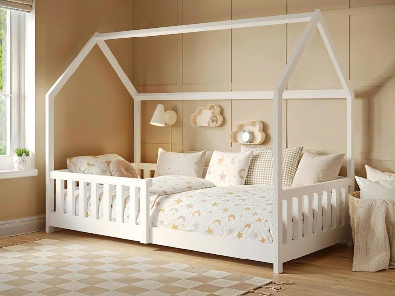 Explorer Single Play House Floor Bed with Rails Wooden