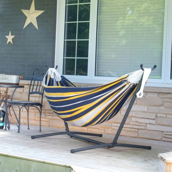 Vivere Double Cotton Hammock with Stand (280cm) - Serenity