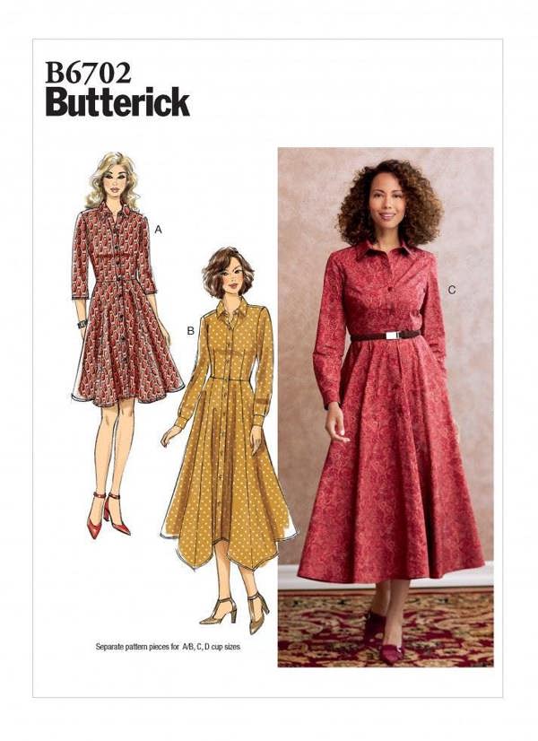 Butterick Sewing Pattern 6702, Dresses for Women, A5 (6-8-10-12-14) - Easy