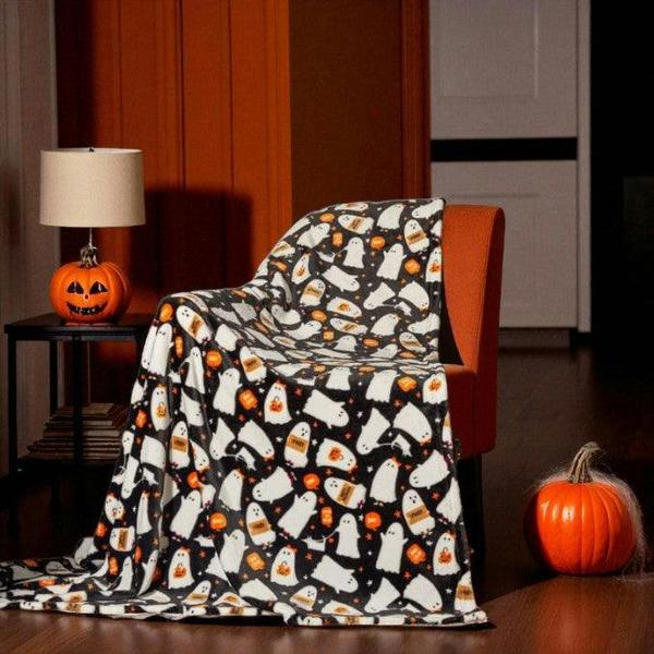 Garden Greatness Gideon The Ghost Snuggle Fleece Throw