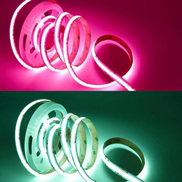ENER-J 24V RGB+CCT COB LED Strip Lights, 5 Meter Roll (With Power Supply and Remote Controller)
