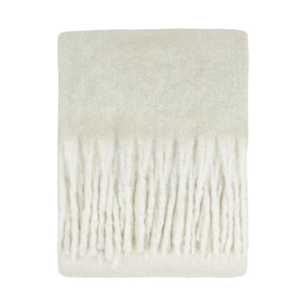 Furn Woven Tassel Throw - Ecru - 