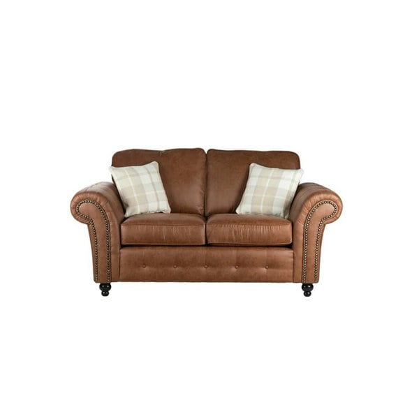 Oakland Suede Sofa 3+2 Seater Fabric Sofa in Tan Brown
