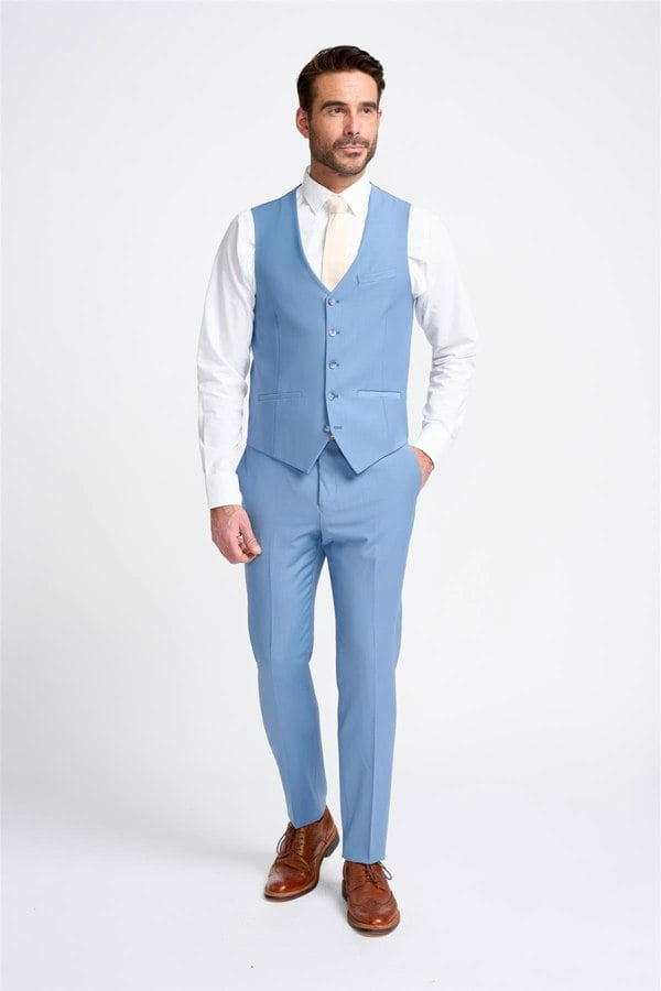 House of Cavani Bond Waistcoat - Ocean Blue