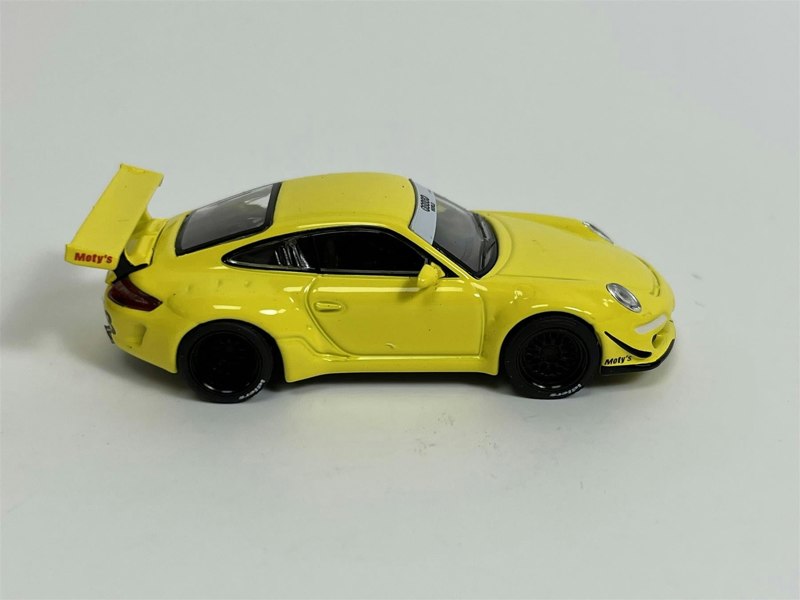 Pop Race Porsche RWB 997 Notting Hill Yellow 1:64 Scale PR640014