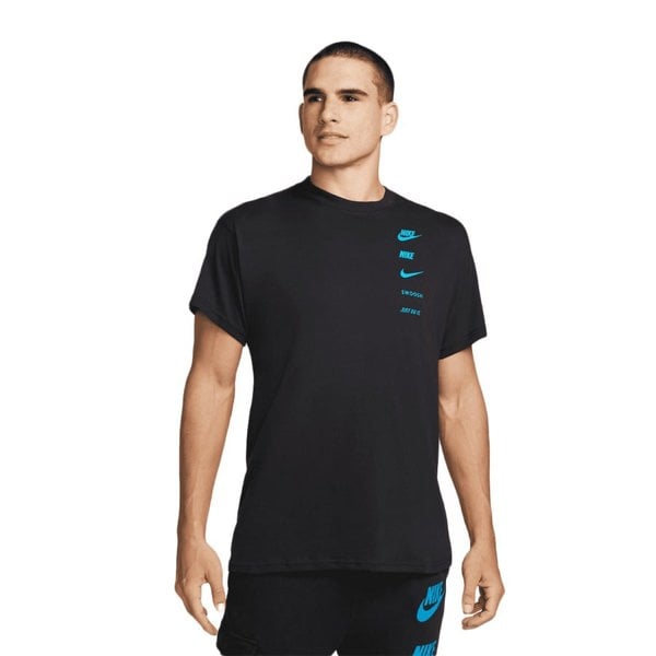 Nike Sportswear Black Blue Men's T-Shirt