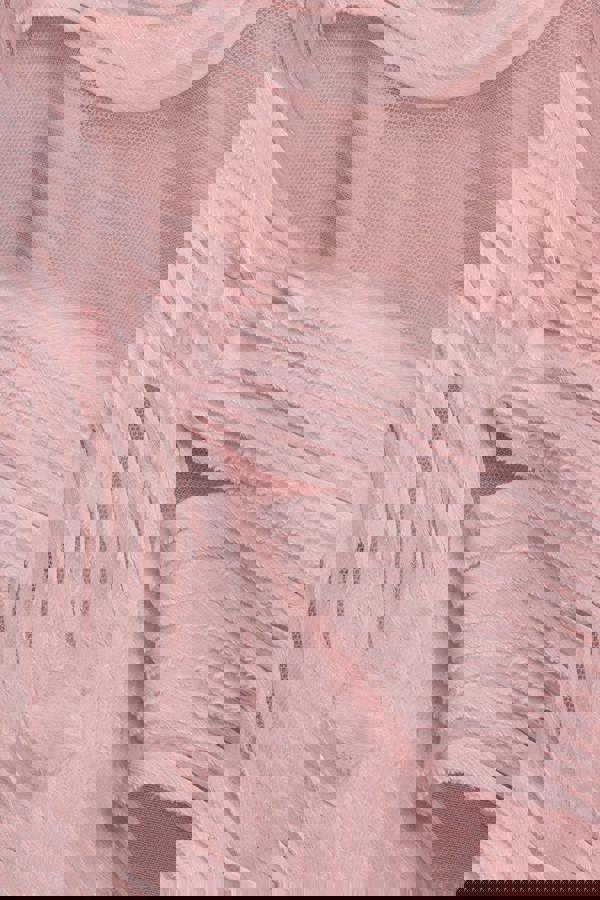 Scuba & Textured Chiffon A Line Midi Dress - Blush Pink DR4549