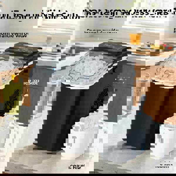 Spector Ice Maker Machine Countertop 12Kg in 24Hrs 9 Cubes Ready in 6-12Mins