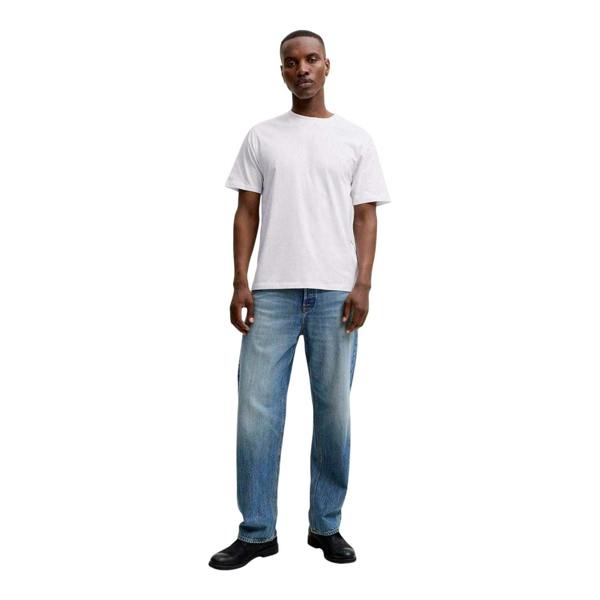 Jack And Jones Mens Basic Plain Regular T-Shirt - White - 