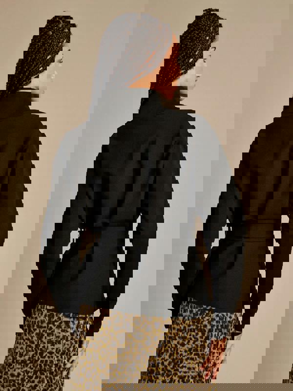 GWD Iris Knitted Roll Neck Tie Top