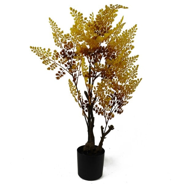 Leaf 70cm Artificial Autumn Gold Fern Tree Plant