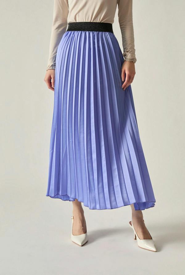 James Lakeland Lilac Pleated Maxi Skirt