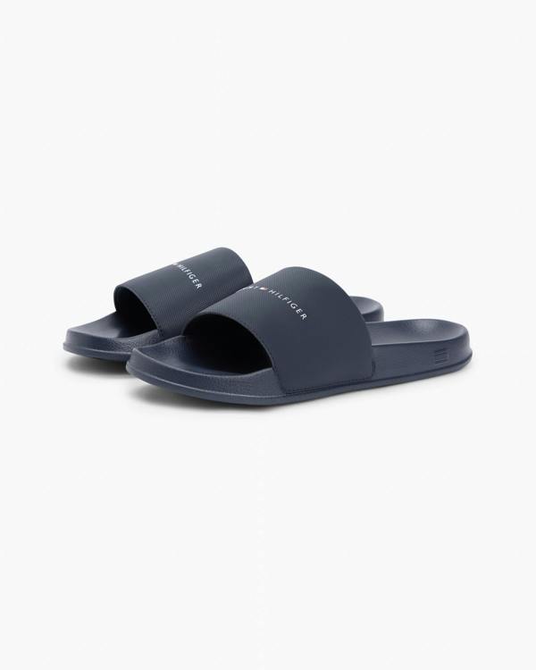Tommy Hilfiger Core TH Mens Pool Sliders - Desert Sky