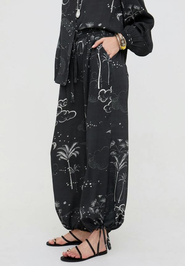 Palm High Waist Palm Print Trouser In Black - image 6