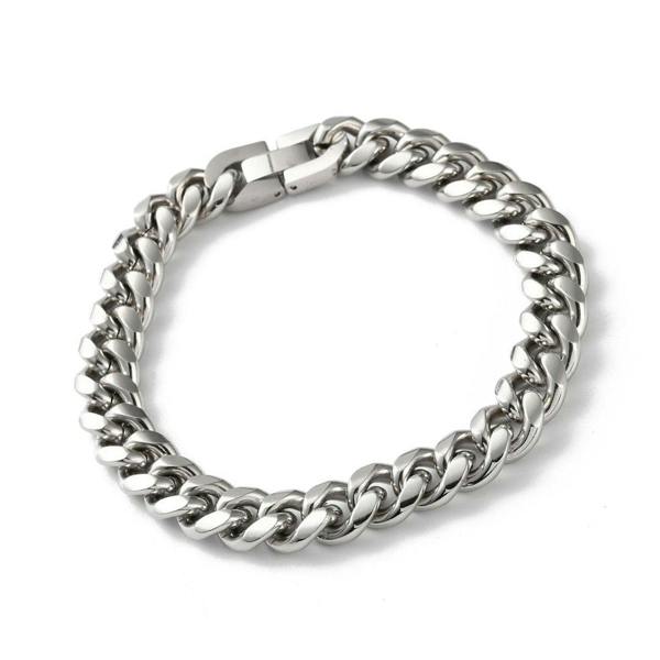 Aye Do Gifts Men's Cuban Link Silver Bracelet