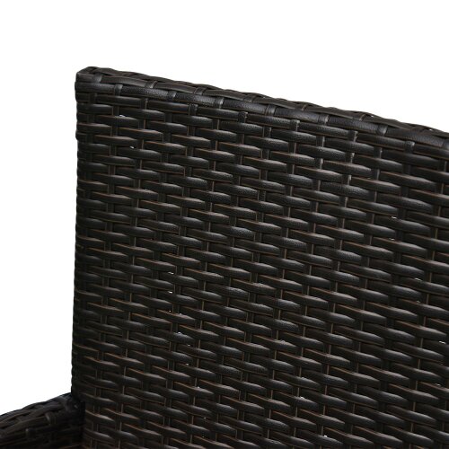 Wyld Haus Dodone Metal And Rattan Brown Set Of 2 Outdoor Dining Armchairs With Cushions