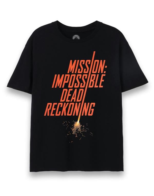 Mission Impossible Mens Black Dead Reckoning Short Sleeved T-Shirt