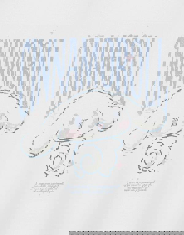 Hello Kitty Womens White Cinnamoroll Short Sleeved T-Shirt