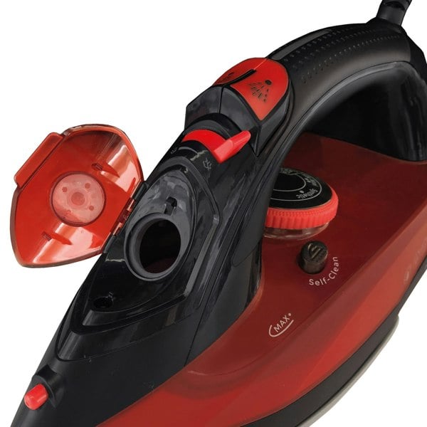igenix PowerSteam Steam Iron, 2600W, Red/Black