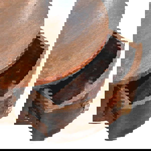 Artisan Furniture Solid Wood California Walnut Wall Mounted Rounded Bedside Table